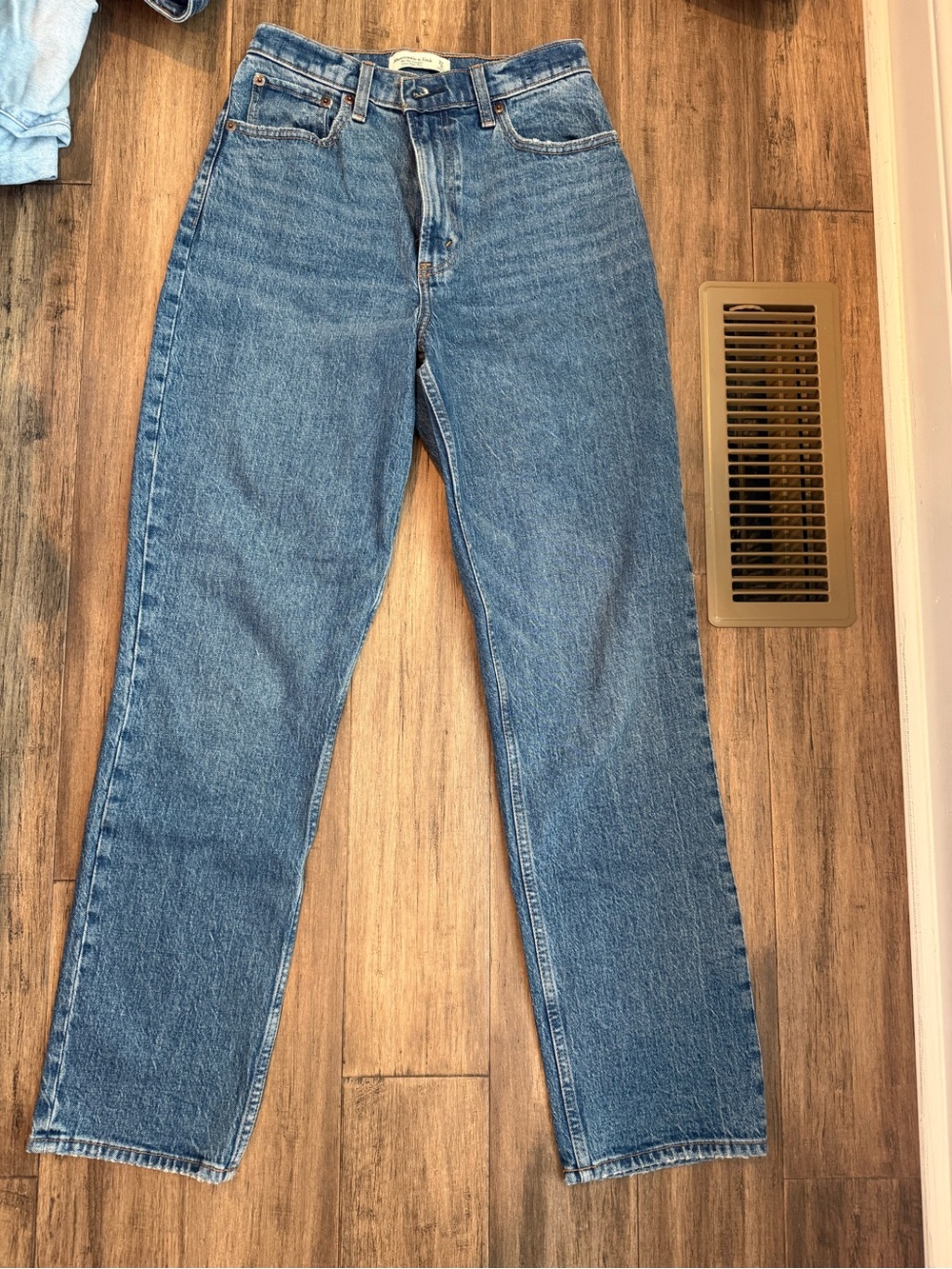 Abercrombie & Fitch Classic Straight-Leg Blue Jeans
